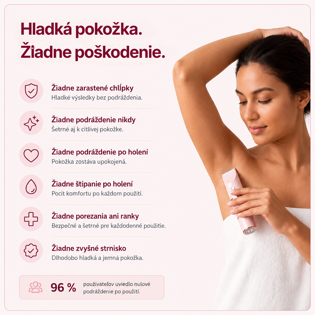 DERMAGLIDE: 2v1 Epilátor a Odstranovač Chlpkov